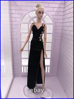 1/6 ooak Doll Outfit Black Pin Dress for Fashion Royalty NU. Face Integrity Toys