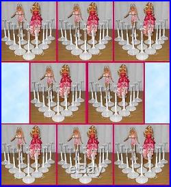 100 White Kaiser BARBIE Doll Stands for Monster High Fashion Royalty