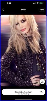6K Chanel Vintage 2002 Lisa Brown Sequin Jacket 38 40 42 6 8 10 Coat Top Y2K S M