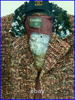 6K Chanel Vintage 2002 Lisa Brown Sequin Jacket 38 40 42 6 8 10 Coat Top Y2K S M