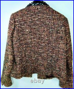 6K Chanel Vintage 2002 Lisa Brown Sequin Jacket 38 40 42 6 8 10 Coat Top Y2K S M