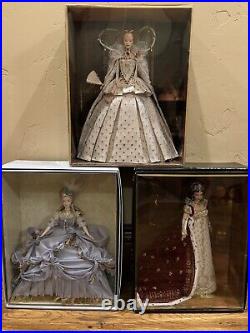 All Three Women Of Royalty Series Barbie Collector Dolls With Coa