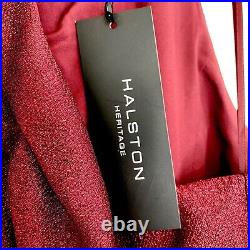 BRAND NEW Halston Heritage Dress Size 4 Cross Neck Twill Formal Gown NWT $249