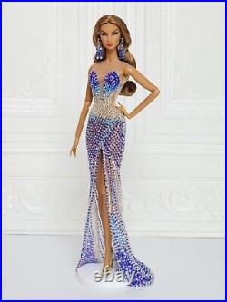 Blue Evening Gown Mermaid Dress Fashion Royalty Fr2 Nuface Silkstone Barbie Doll