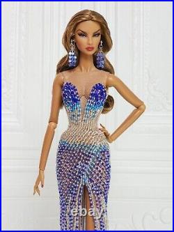 Blue Evening Gown Mermaid Dress Fashion Royalty Fr2 Nuface Silkstone Barbie Doll