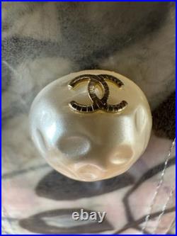 Chanel 2012 Clear Tan Pearl Logo Raincoat Jacket 34 36 38 2 4 6 Coat Top S M