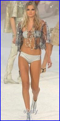 Chanel 2012 Clear Tan Pearl Logo Raincoat Jacket 34 36 38 2 4 6 Coat Top S M