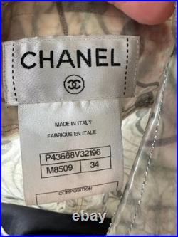 Chanel 2012 Clear Tan Pearl Logo Raincoat Jacket 34 36 38 2 4 6 Coat Top S M