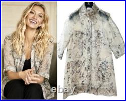 Chanel 2012 Clear Tan Pearl Logo Raincoat Jacket 34 36 38 2 4 6 Coat Top S M
