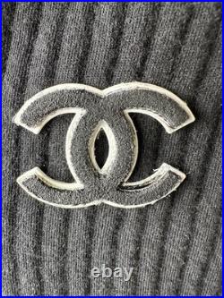 Chanel Vintage 2002 Black Sport Logo Bomber Jacket 34 36 38 2 4 Coat Top Y2K S M