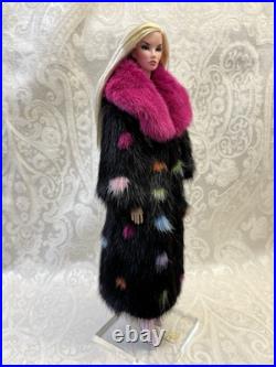 Confetti Mink Fur Long Coat for Silkstone Barbie Fashion Royalty dolldimitha