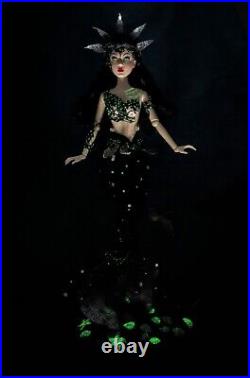 Dark Siren Mermaid OOAK art doll custom Halloween Barbie Fashion Royalty repaint