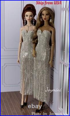 Doll Dress Jewelry For Fashion Royalty Poppy Parker Nuface Muses Doll Outfit 1/6