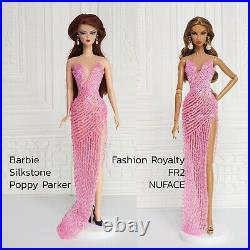 Evening Gown Dress Fashion Royalty Doll Poppy Parker Nuface Barbie Silkstone 119