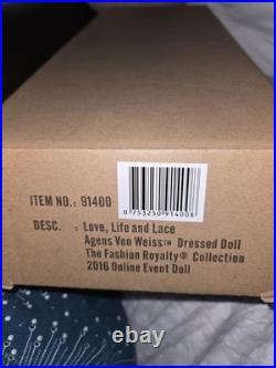 Fashion Royalty, NRFB, 2016 Love Life and Lace Agnes Von Weis Doll NRFB # 91400