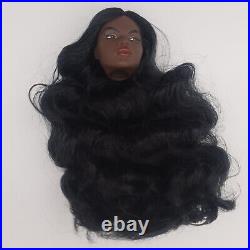 Fashion Royalty Nu. Face Black Hair Rerooted Nadja Rhymes Integrity 1/6 Doll Head