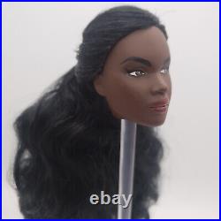 Fashion Royalty Nu. Face Black Hair Rerooted Nadja Rhymes Integrity 1/6 Doll Head