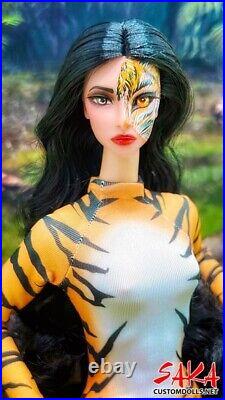 Integrity Natalia Fatale Repaint Reroot Tiger Doll Fashion Royalty Ooak Barbie