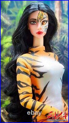 Integrity Natalia Fatale Repaint Reroot Tiger Doll Fashion Royalty Ooak Barbie
