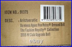 Integrity Toys Fashion Royalty Baroness Agnes Von Weiss Aristocratic NUDE Doll