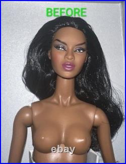 JASON WU FASHION ROYALTY OOAK REPAINT HAIR MAKEOVER ADELE MAKEDA NUDE DOLL WithBOX
