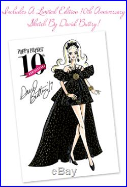 MIDNIGHT DECADENCE Poppy Parker 12 DRESSED DOLL 10th Anniversary W Club NEW
