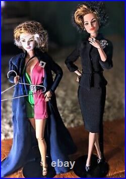 Mommie Dearest Dolls? Joan Crawford? 2 Articulated Dressed Dolls! &? Stands