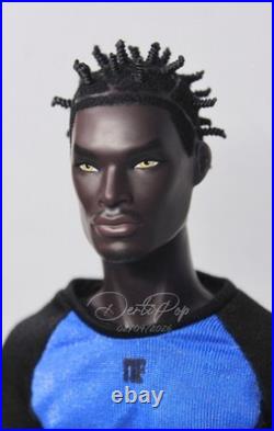 NUDE ONLY Integrity Toys OOAK Custom Darius Reid REPAINT REROOT Fashion Royalty