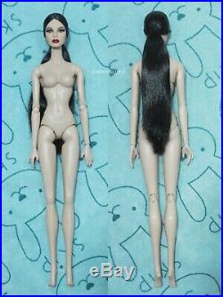 Repaint Fashion Royalty Agnes with FR2 body + new reroot hair Black raven
