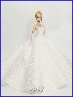Wedding Dress new for dolls Fashion Royalty barbie model silk stone new123